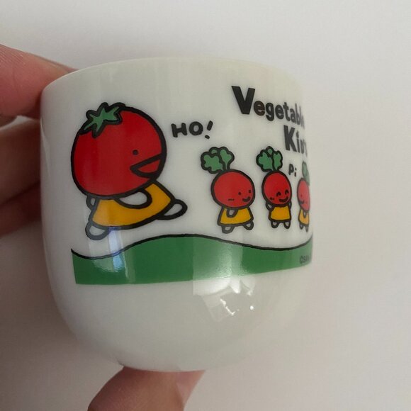 rare vintage showa era 80s 90s san-x vegetable kids tea cups - Picture 8 of 13